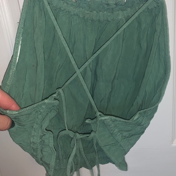 Zara Cropped Linen Backless Top - Picture 3 of 3